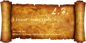 Linzer Hamilkár névjegykártya